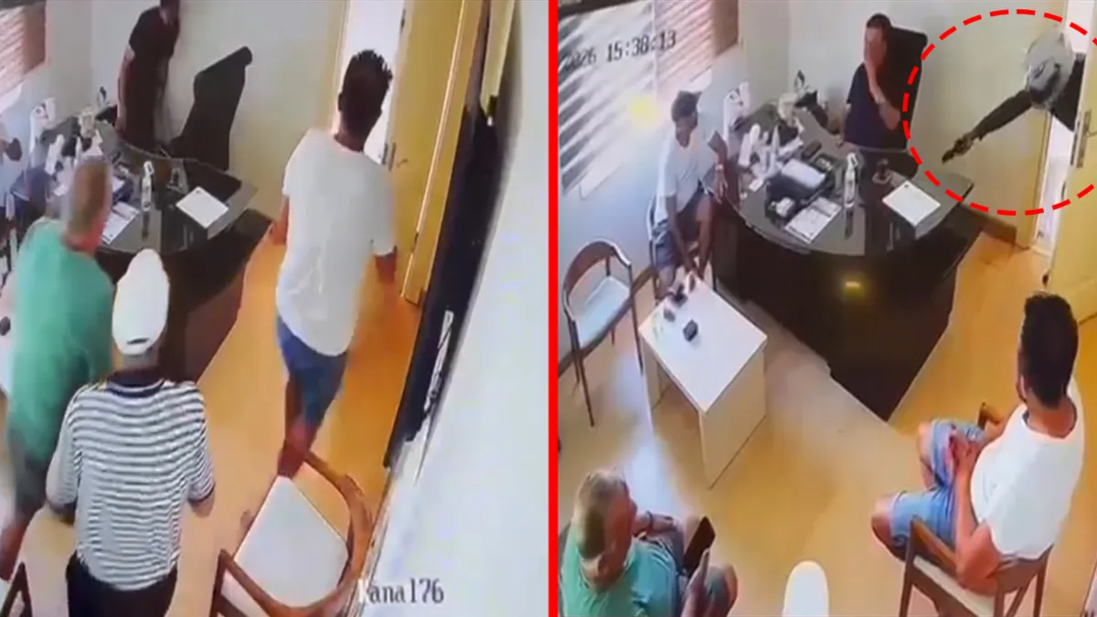 Mersin'de kasklı dehşet! Tatil sitesinin başkanına silahlı saldırı: O anlar kamerada Mersin'de kasklı dehşet! Tatil sitesinin başkanına silahlı saldırı: O anlar kamerada