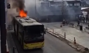 İETT otobüsü yandı!