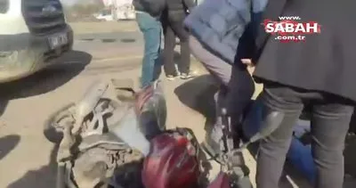 Diyarbakır’da kamyonetin çarptığı motosiklet sürücüsü yaralandı | Video
