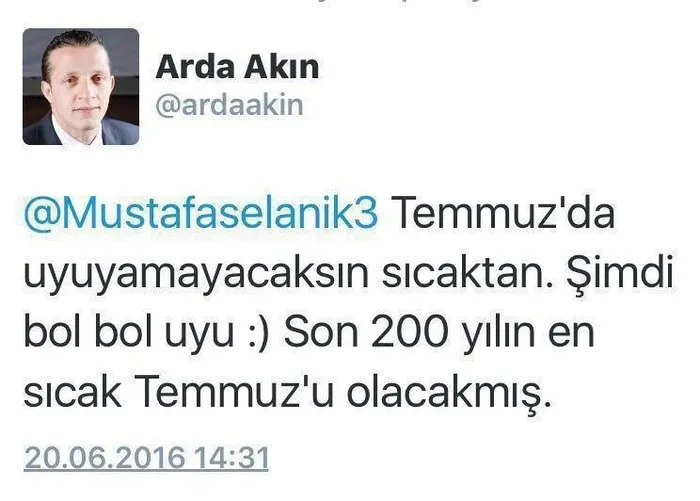 Bu tweeti atmıştı FETÖ'nün gazeteci Arda Akın hakkın iddianame