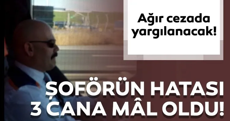 Şeridi ihlali hem şoförü hem 3 aileyi yaktı!