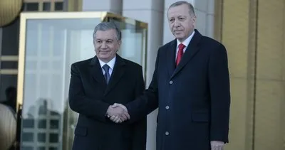 Son dakika... Başkan Erdoğan, Özbek Cumhurbaşkanı Mirziyoyev’i resmi törenle karşıladı