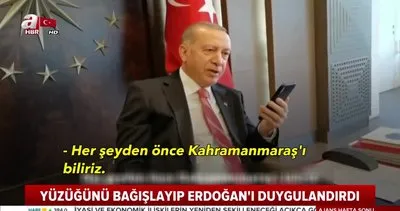 Son dakika: Cumhurbaşkanı Erdoğan’dan yüzüğünü bağışlayan Mukadder Öksüz’e  duygulandıran hediye | Video