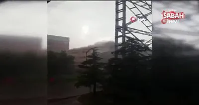 Ankara’da fırtına çatıyı böyle uçurdu