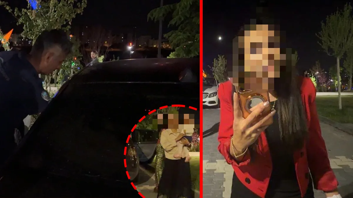 Kayseri'de itfaiye ekipleri, park halindeki bir otomobilde unutulan 10 aylık bebeği kurtarıyor.