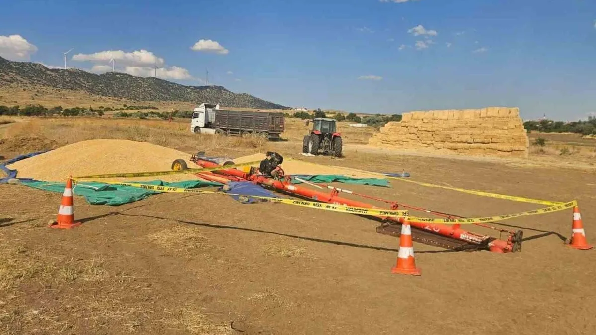Kırıkkale'de iş kazası sonrası olay yeri incelemesi yapan jandarma ekipleri