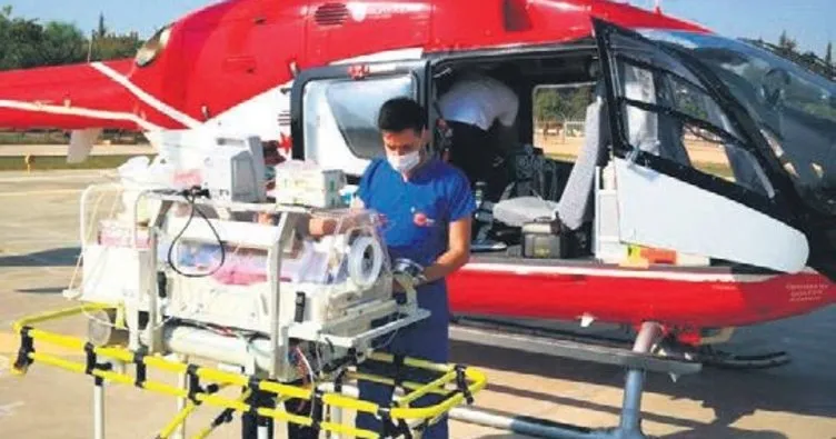 Ambulans helikopter Berat için havalandı