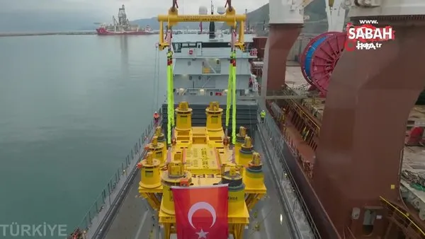 'Karadeniz Gazı'nı dağıtacak ikinci hazne de denize indirildi | Video
