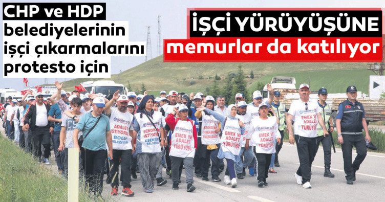 İşçi yürüyüşüne memurlar da katılıyor