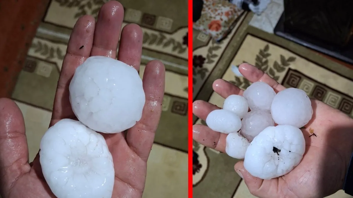 Diyarbakır'da ceviz büyüklüğünde dolu