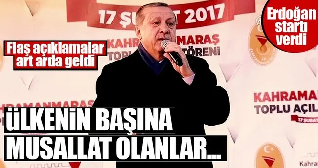 Cumhurbaşkanı Erdoğan referandum startını Kahramanmaraş’ta verdi