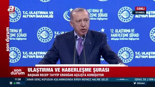 Başkan Erdoğan'dan Ulaştırma ve Haberleşme Şurası'nda önemli açıklamalar | Video