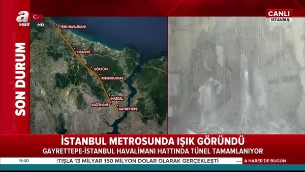 İstanbul Havalimanı ile Gayrettepe arasındaki metro hattının tünel kazma çalışmaları böyle tamamlandı!