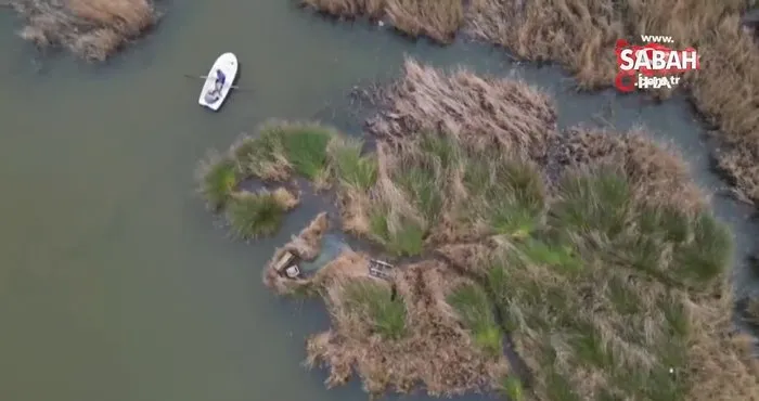 Drone’la tespit edilen kaçak avcı kulübesi yıkıldı | Video