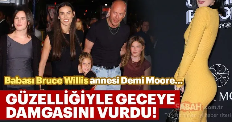 Bruce Willis ile Demi Moore’un kızı güzelliğiyle geceye damga vurdu!