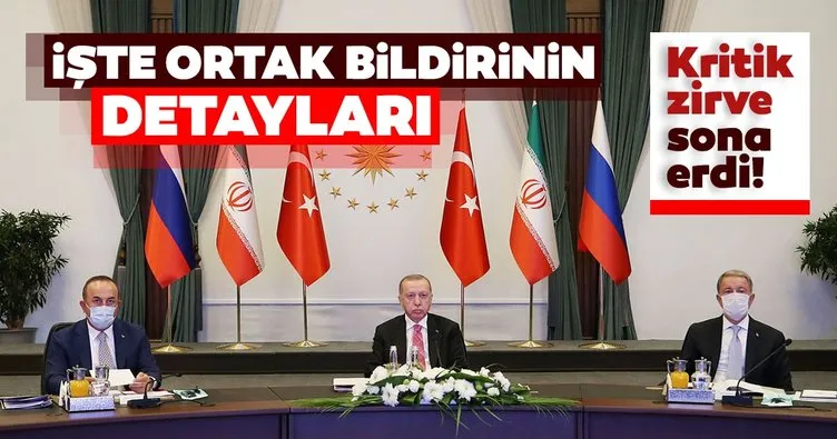 Son dakika: Astana Zirvesi sonrası Türkiye, Rusya ve İran’dan ortak Suriye bildirisi