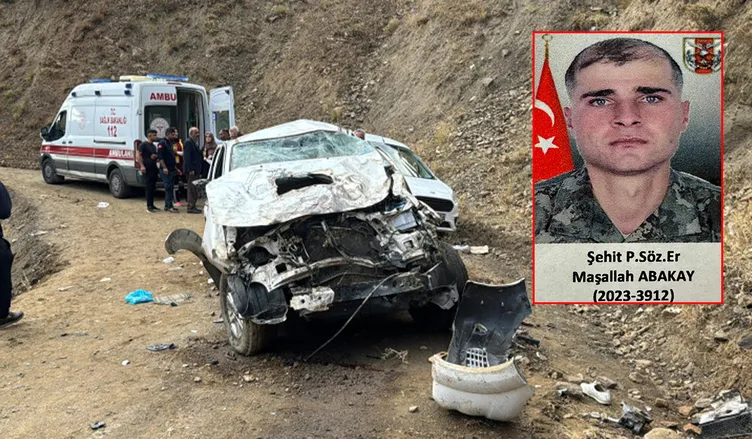Piyade Sözleşmeli Er Maşallah Abakay şehit düştü: Cenazeye giden yakınları kaza yaptı!