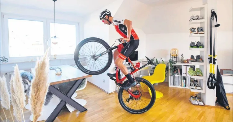 Evde olmak spora engel değil