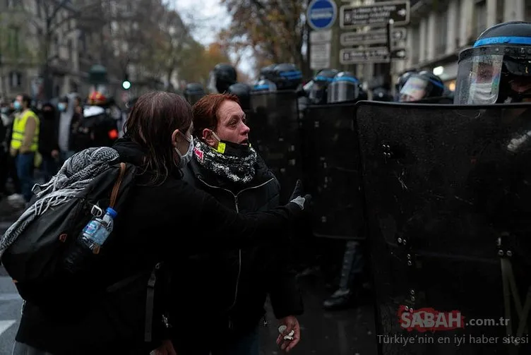 Paris’te Küresel Güvenlik Yasası’na karşı protesto: 50 gözaltı
