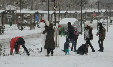 Cizre’de 6 yıl sonra yağan kar çocukları sevindirdi
