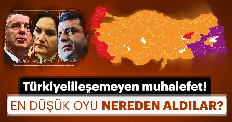 Muhalefet en düşük oyları nereden aldı?