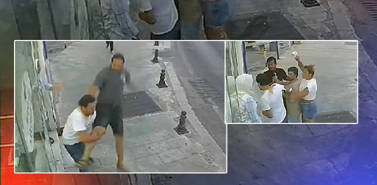 Bodrum’da şoke eden görüntüler! Uçan tekmeli esnaf kavgası: Kaynar kahveyi sırtından aşağı döktü