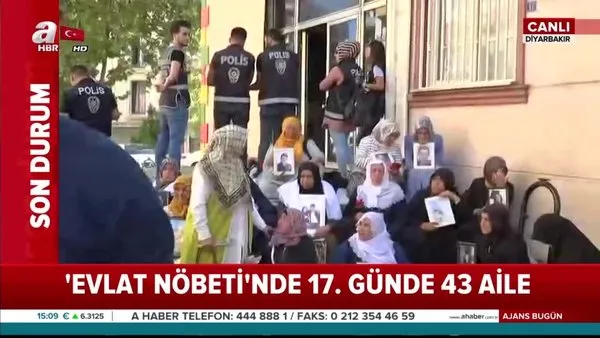 PKK'nın kaçırdığı çocukları isteyen ailelerin Diyarbakır HDP il binası önündeki oturma eylemi 17.gününde