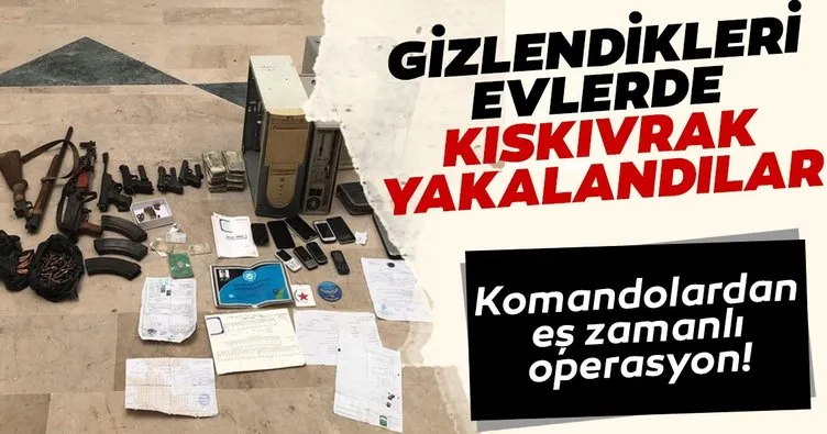 5 PKK/YPG’li terörist gizlendikleri evlerde yakalandı
