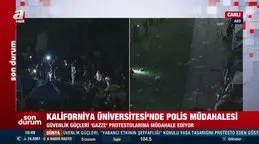 Kaliforniya Üniversitesi’nde İsrail karşıtı gösteri yapan öğrencilere polis müdahalesi!