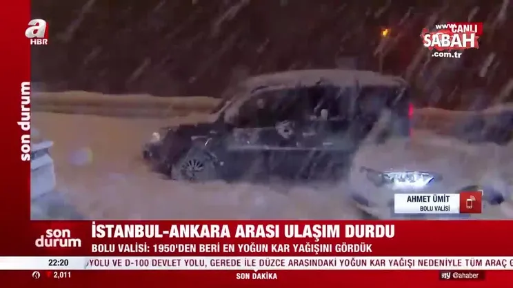 Son dakika! Bolu Valisi kar yağışının boyutunu bu sözlerle anlattı: 1950 yılından beri en yoğun yağış | Video