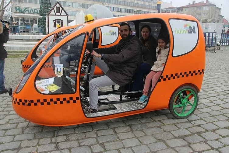 Bisikletli taksi dönemi başladı