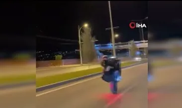Malatya’da motosikletle tehlikeli yolculuk kamerada #malatya