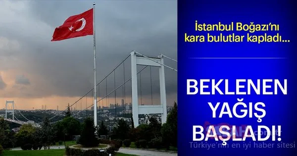 Bulutlar İstanbul Boğazı'nı kapladı