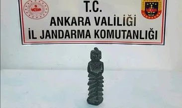 Ankara’da tarihi eser operasyonu! Hitit dönemine ait tanrıça heykeli ele geçirildi