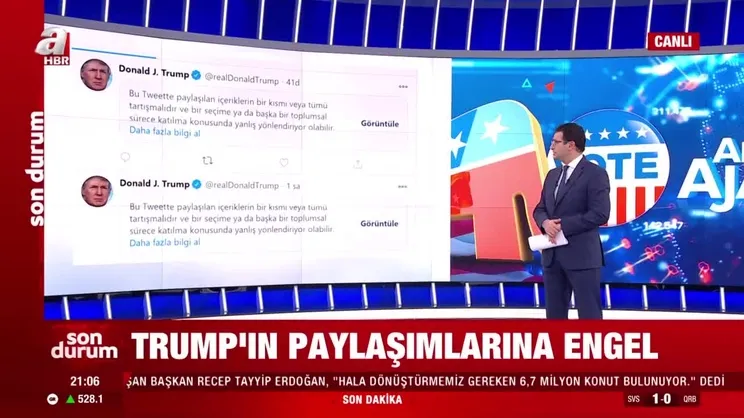 Twitter'dan Donald Trump'a sansür! | Video