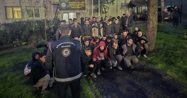Bursa’da 63 kaçak göçmen yakalandı