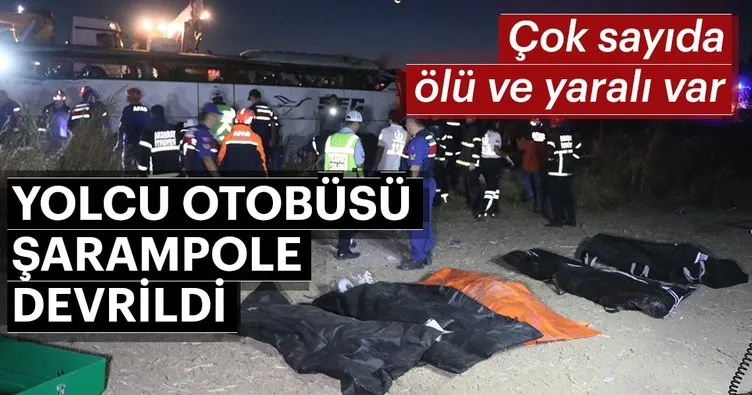 Yolcu otobüsü şarampole devrildi: 6 ölü, 39 yaralı