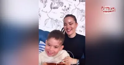 Fahriye Evcen’in oğlu Karan’la keyifli anları! İşte Karan’ın o mutluluk pozları! | Video