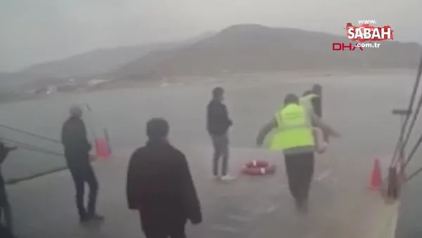 Suya atlayan kişiyi, feribottaki 112 personeli kurtardı! O anlar kamerada | Video