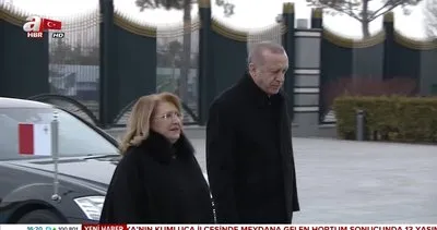 Cumhurbaşkanı Erdoğan. Külliye’de Malta Cumhurbaşkanı Preca’yı kabul etti
