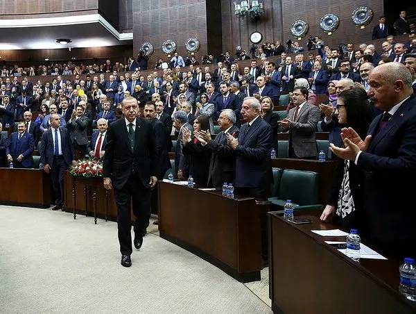 Cumhurbaşkanı Erdoğan'ın katıldığı AK Parti grup toplantısından kareler