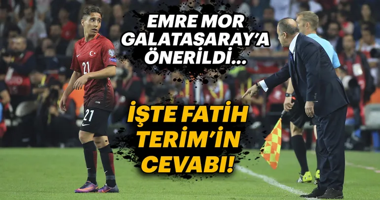Fatih Terim’den Emre Mor transferine flaş yanıt