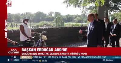 ABD’ye giden Başkan Erdoğan Central Park’ta yürüyüş yaptı | Video