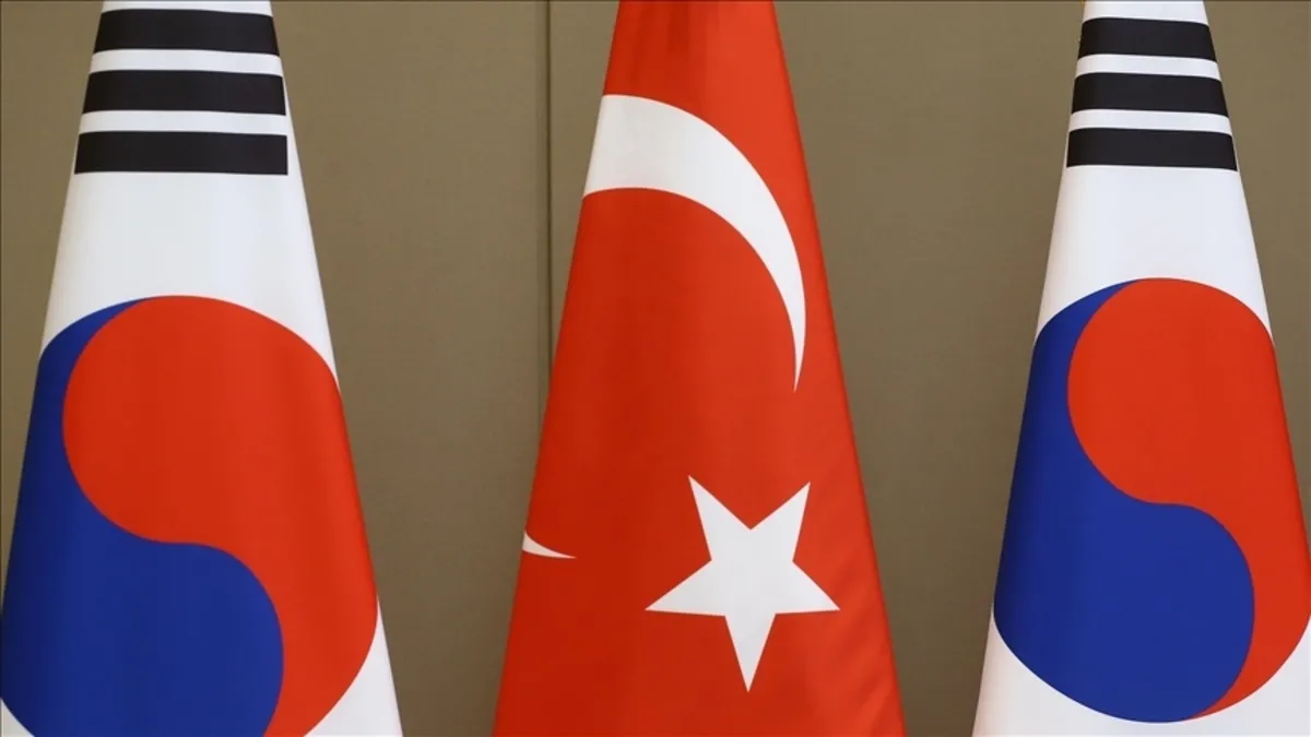 Türkiye ve Güney Kore bayrakları yan yana