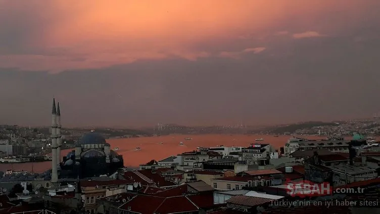 İstanbul’da gün batımı görsel şölene dönüştü