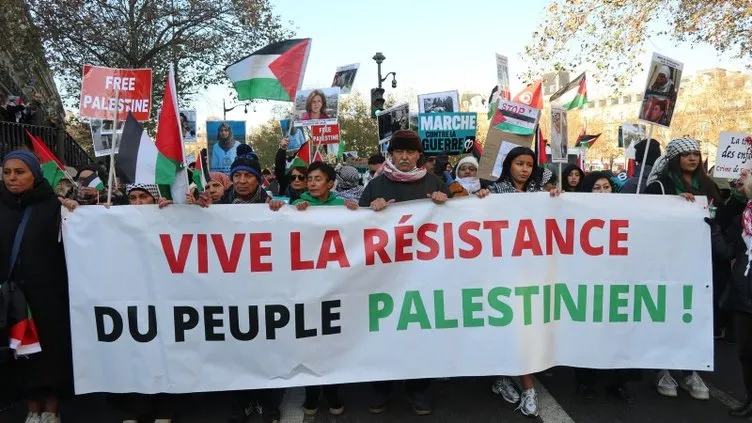 Dünya Gazze için ayakta! Beyaz Saray önünde 'Ölüm' protestosu....