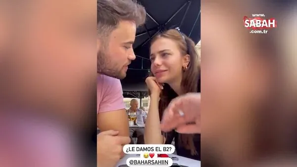 Bahar Şahin'in sevgilisinden İspanyolca öğrenmeye çalıştığı anlar sosyal medyaya damga vurdu | Video