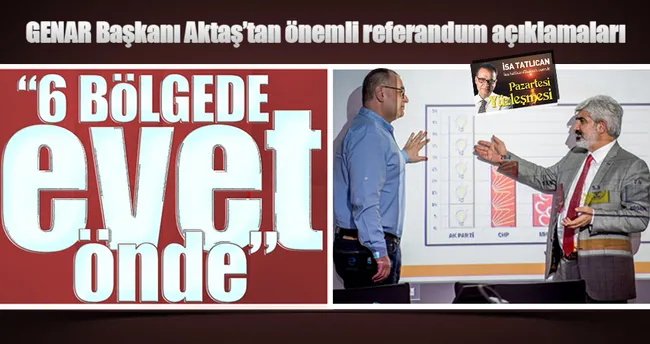 GENAR Başkanı İhsan Aktaş: 6 bölgede ’evet’ önde
