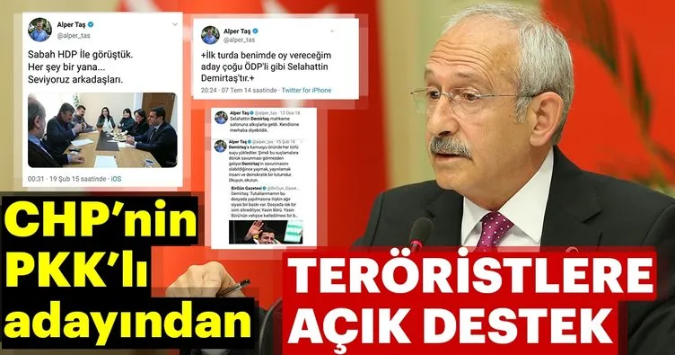 CHP'nin Beyoğlu Belediye Başkanlığı için aday gösterdiği PKK'lı Alper Taş'ın skandal tweetleri