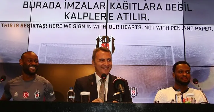Beşiktaş, Vagner Love ve Cyle Larin’i basın mensuplarına tanıttı